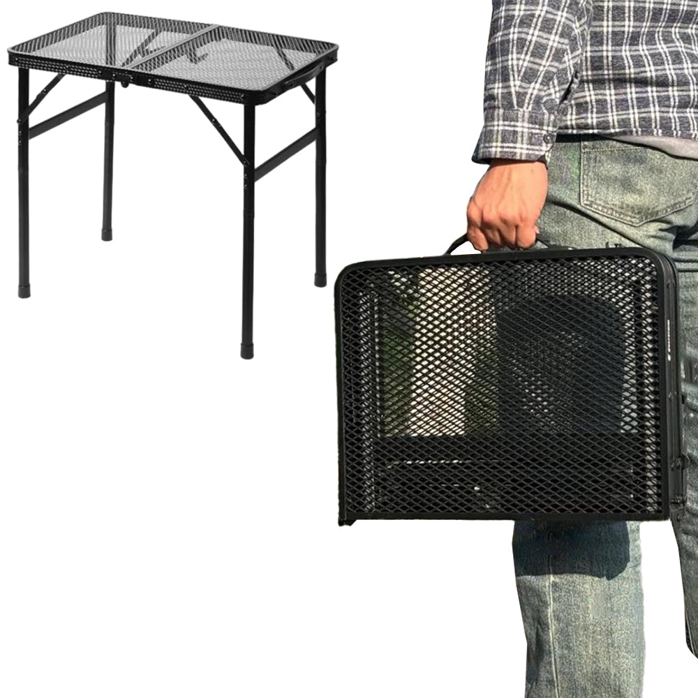 Folding Table Portable Adjusting Mesh Table for Camping BBQ Fishing