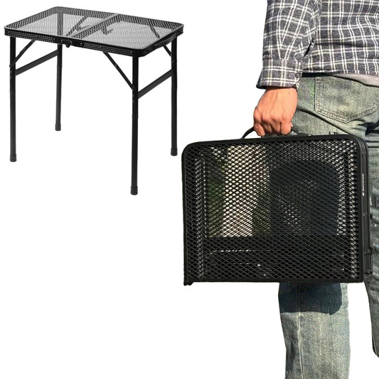 Folding Table Portable Adjusting Mesh Table for Camping BBQ Fishing