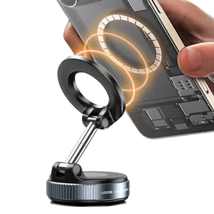 Magnetic Car Phone Holder with Vacuum Suction for Dashboard & Windshield