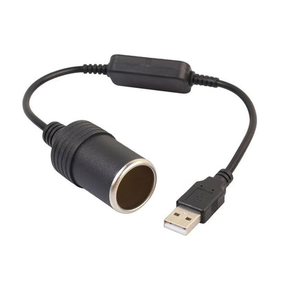 5V USB to 12V Cigarette Lighter Adapter for Dash Cam Speed Camera Detector