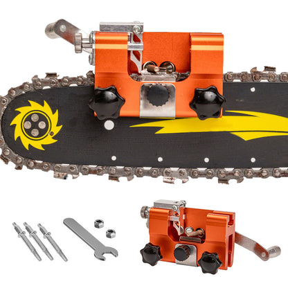 Hand Crank Chain Sharpening Tool With 3 Grinding Heads