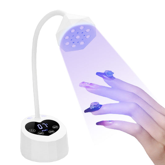 Motion Sensor UV Nail Lamp 360 Degrees Adjustable Fast Curing LED Dryer Light for Home Nail DIY Manicure