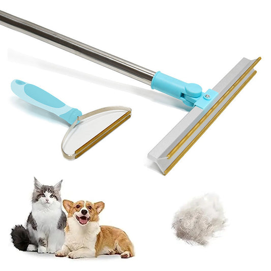 Set of 2Pcs Pet Hair Remover Reusable Fur Scraper Carpet Rake
