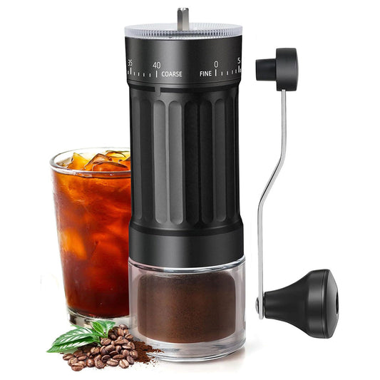 Mini Manual Coffee Grinder with 40 Adjustable Settings Portable Hand Coffee Bean Mill for Camping Office