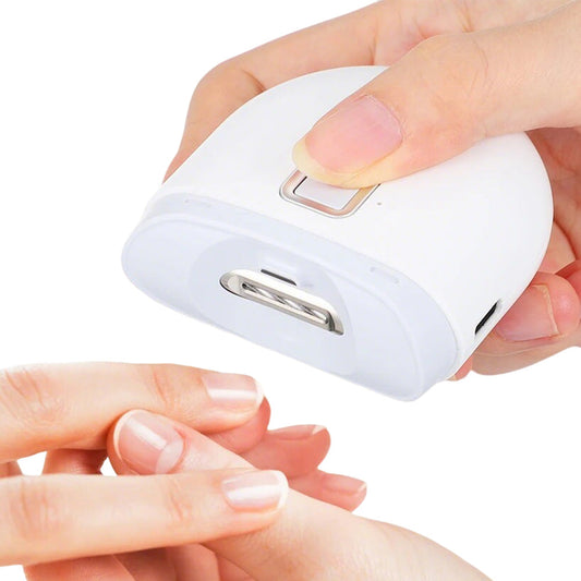 Electric Nail Clipper with LED Light Automatic Nail File Grooming Tool