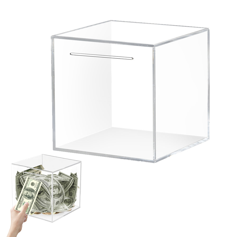 Clear Acrylic Piggy Bank Must Break to Open Money Box
