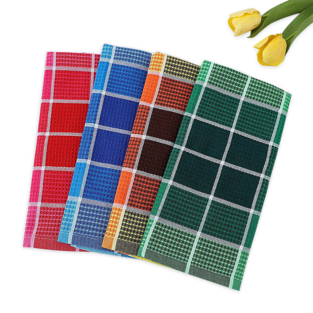 4PCS High Absorbent Kitchen Tea Towels ââ‚?Polyester Cotton Eco-Friendly