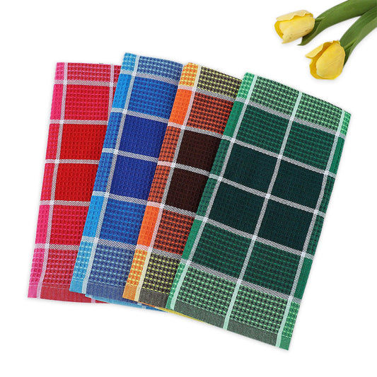 4PCS High Absorbent Kitchen Tea Towels ââ‚?Polyester Cotton Eco-Friendly