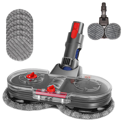 Mop Head with Detachable Water Tank and 6 Reusable Mop Pads for Dyson V7 V8 V10 V11 Vacuum Cleaners