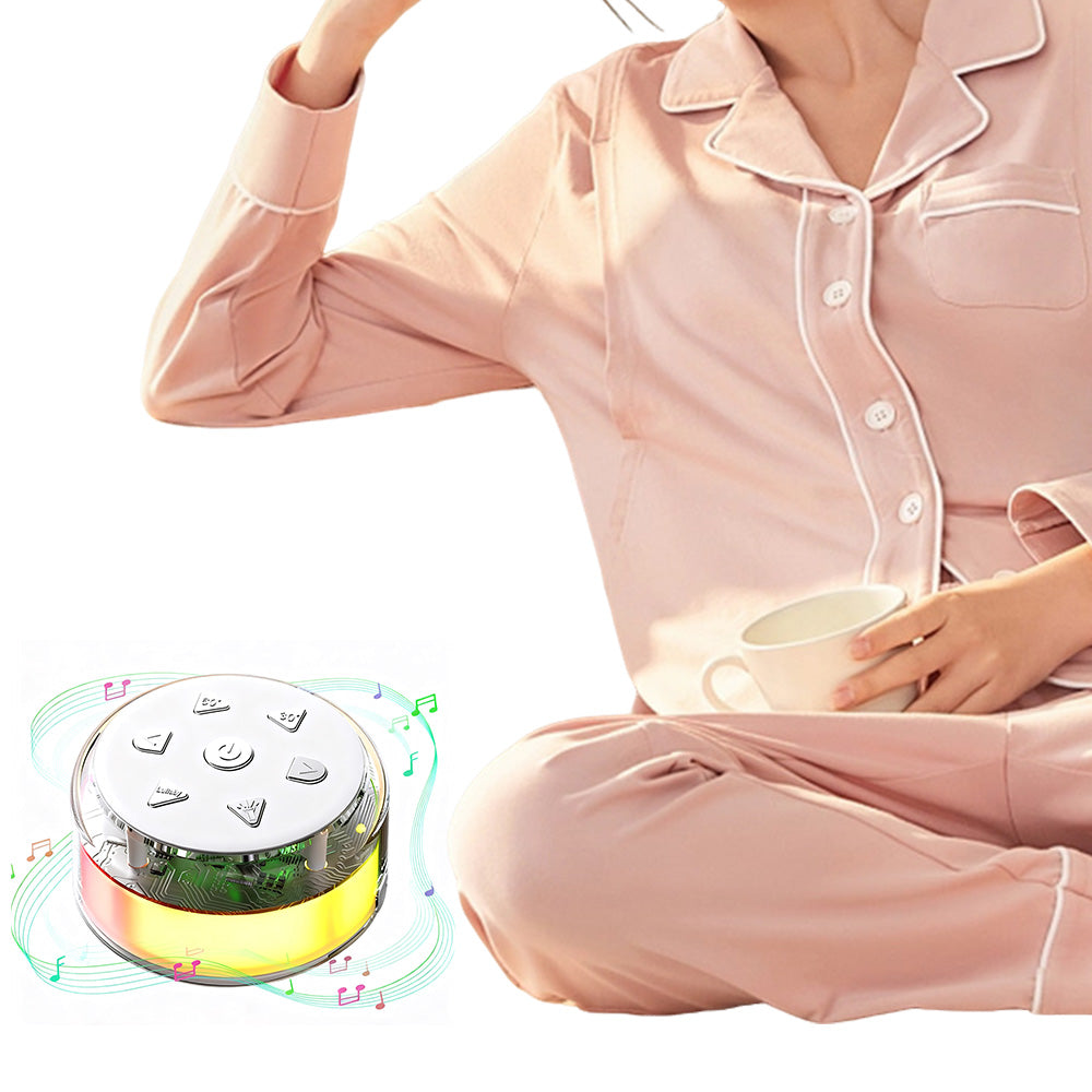 Portable White Noise Machine for Sleeping with Night Light Bluetooth Speaker & Sleep Timer