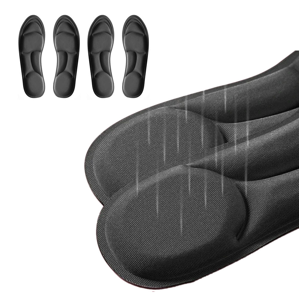 2 Pairs of Unisex 5D Memory Foam Insoles Air Cushion Heel Foot Shoe Pads