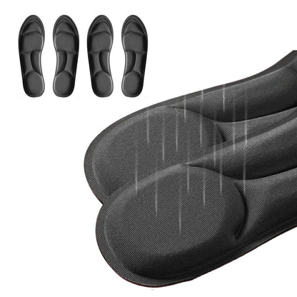 2 Pairs of Unisex 5D Memory Foam Insoles Air Cushion Heel Foot Shoe Pads
