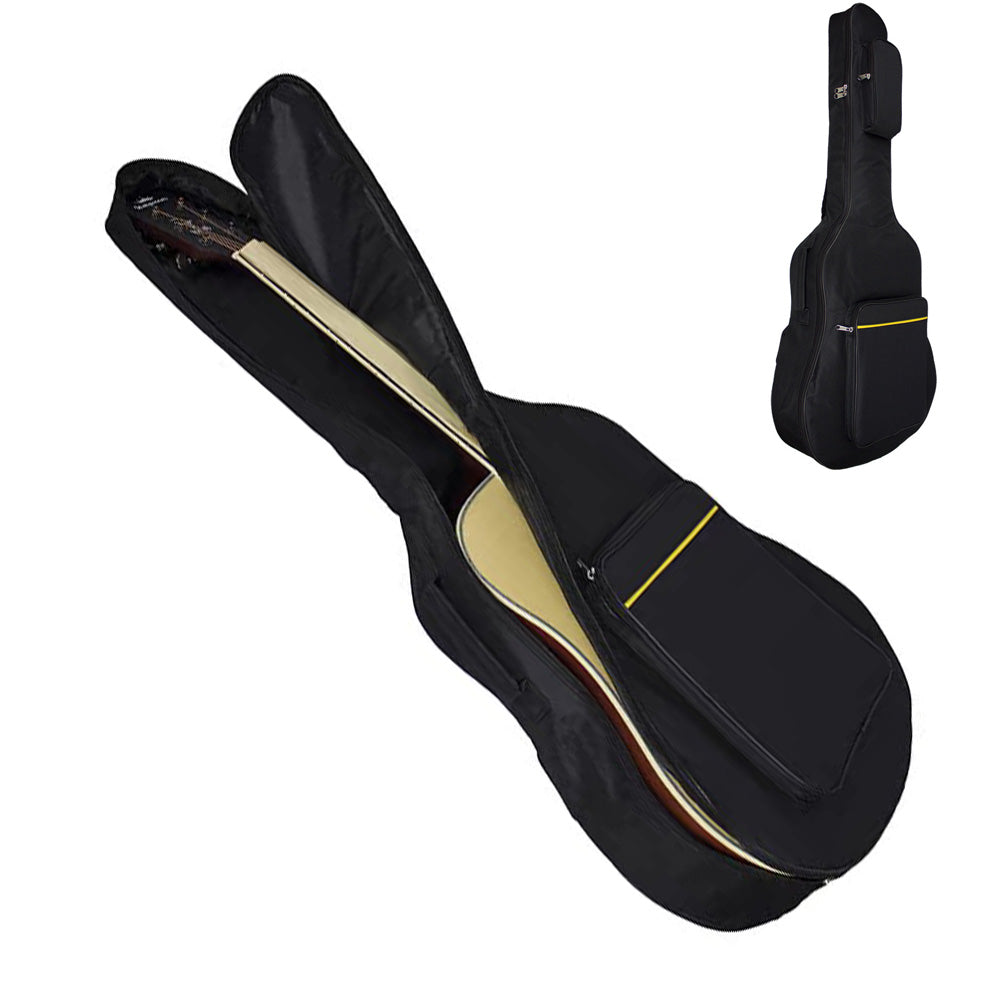 41-Inch Black Dual Strap Guitar Bag Protective Case for Acoustic & Electric