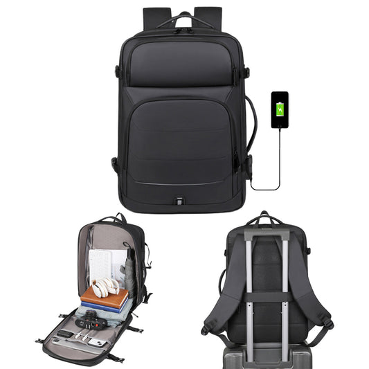 Expandable Luggage Backpack Large Travel Laptop Bag School Bag with USB Charging Port