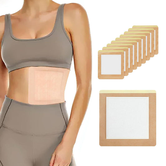 10Pcs Set Self-Adhesive Castor Oil Pack Wrap for Liver Detox