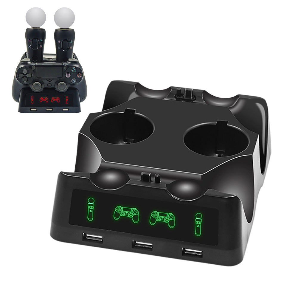 4-in-1 Charger Charging Dock for Sony PS4 Playstation 4 VR PS/VR Move Controllers