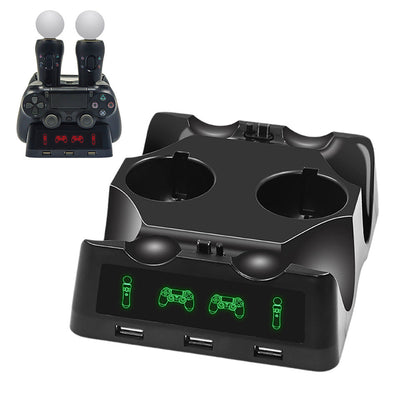 4-in-1 Charger Charging Dock for Sony PS4 Playstation 4 VR PS/VR Move Controllers