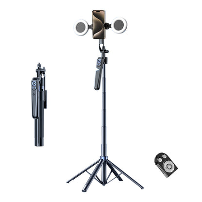 1.8M Selfie Stick Stand Auto Face Tracking with Fill Light and Remote