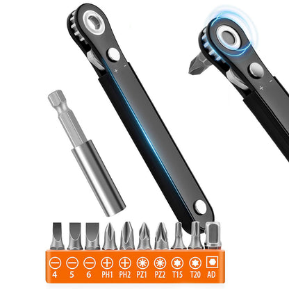 Multifunctional Right Angle Screwdriver Pocket Offset Ratcheting Screwdriver Cool Gadget