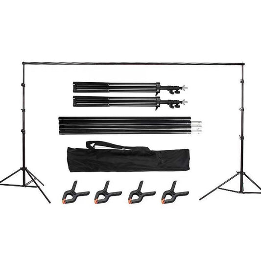 Heavy-Duty Adjustable Backdrop Stand Photo Studio Background Crossbar Kit for Weddings Parties