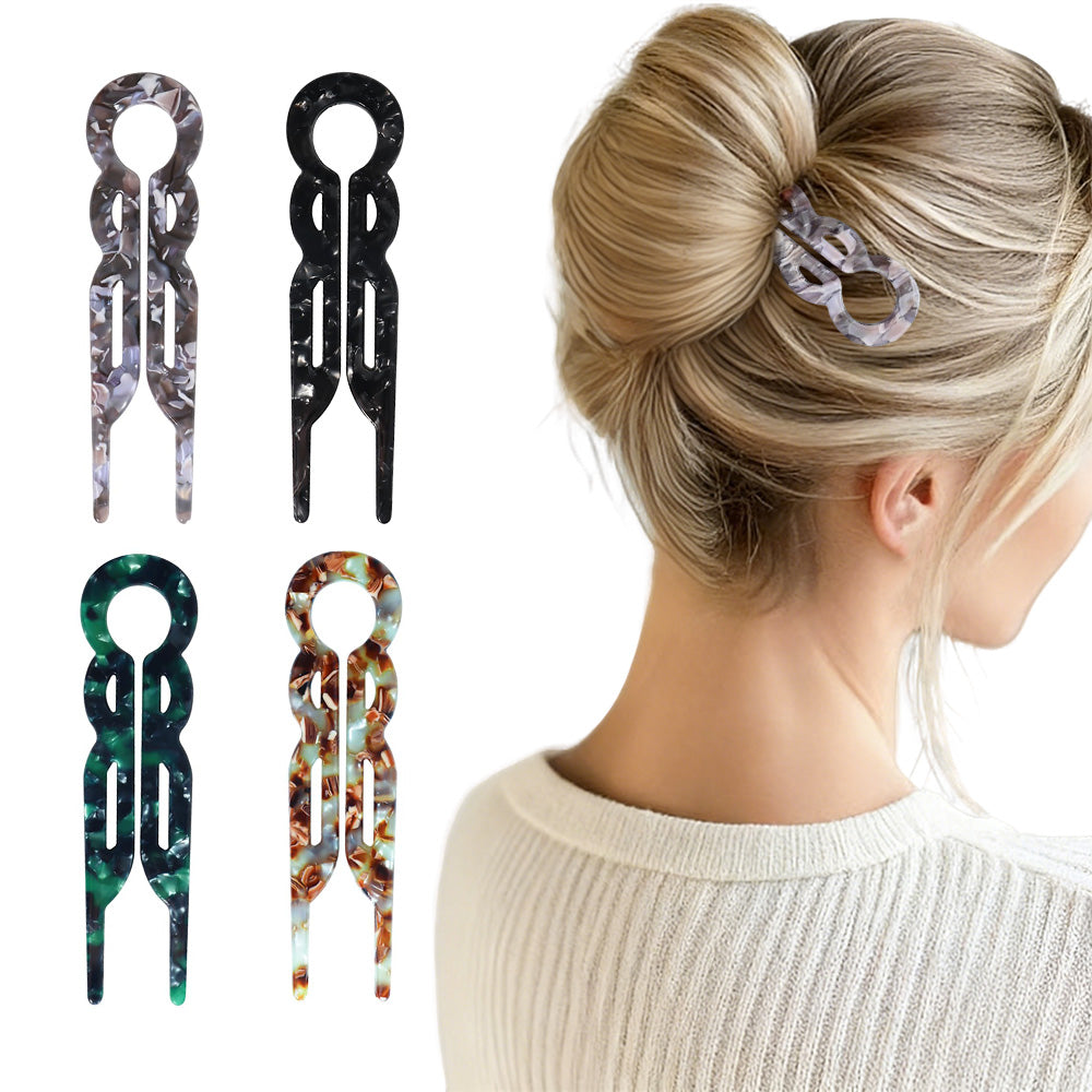 4PCS Acetate Hair Pins for Women Elegant Hair Accessories