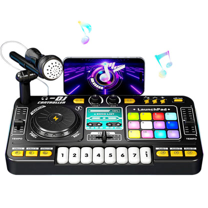 Kids DJ Mixer Musical Toy with Mic & LED Lights