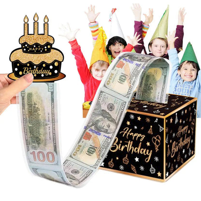 Happy Birthday Money Box with Pull Out Cash Holder DIY Surprise Box