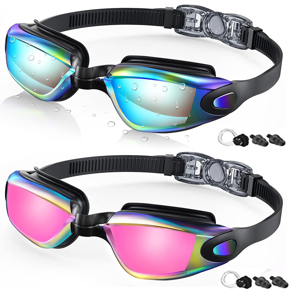 2Pcs Swimming Goggles ¨C Anti-Fog No-Leak Swim Goggles for Adults Women and Men