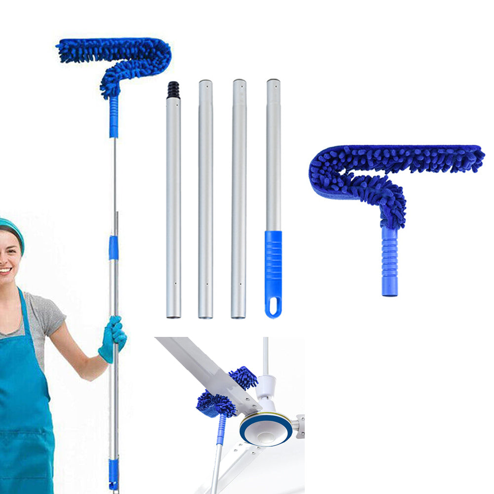 Flexible Duster Cleaning Brush with Detachable Handle Bendable Soft Ceiling Fan Cleaner