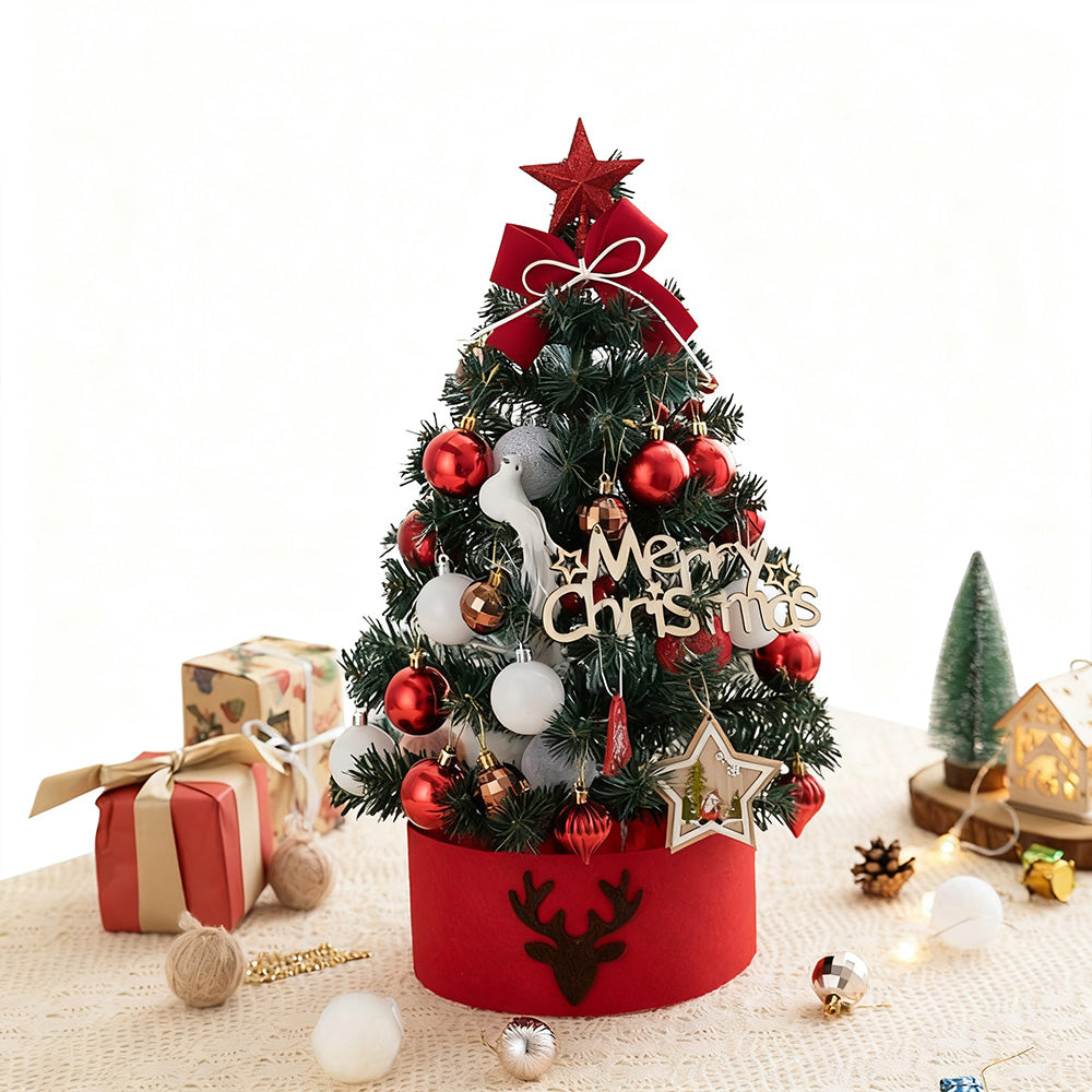 60cm Mini Desktop Christmas Tree with LED Lights ¨C Tabletop Ornament