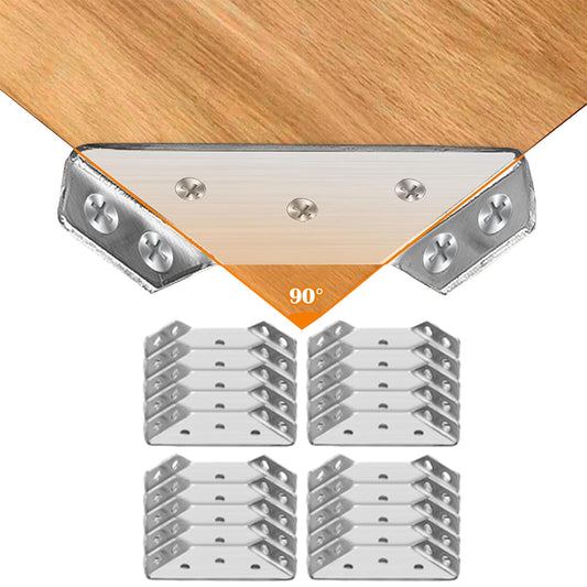 20Pcs Set Universal Furniture Corner Connector Angle Brackets for Wood Shelf Support