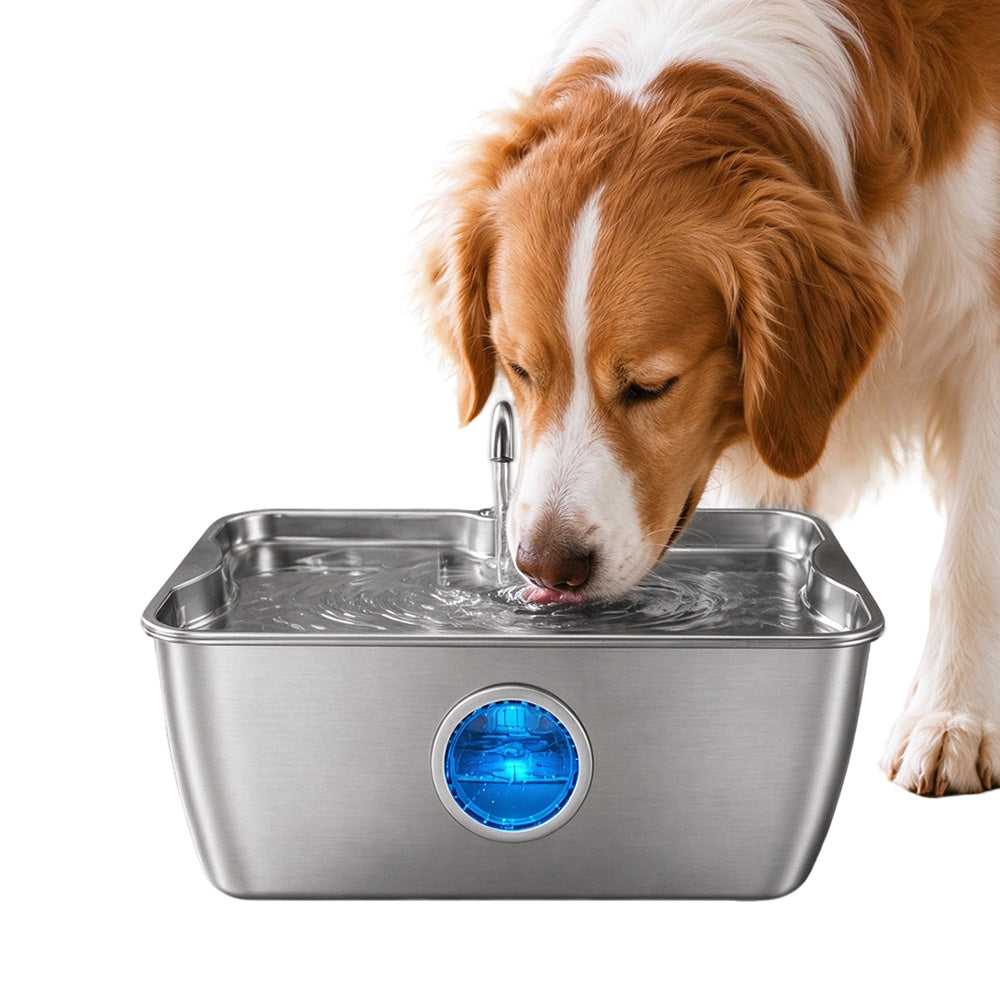 12L Stainless Steel Pet Water Fountain Pet Water Dispenser for Dogs Cats