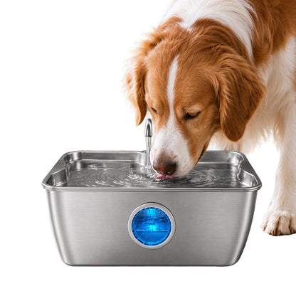 12L Stainless Steel Pet Water Fountain Pet Water Dispenser for Dogs Cats