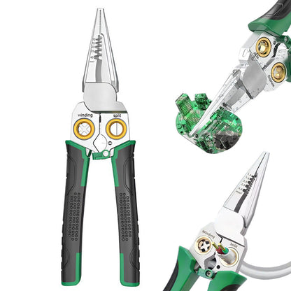 7-in-1 Stainless Steel Wire Crimper & Stripper Pliers for Electrical Work and DIY Repairs
