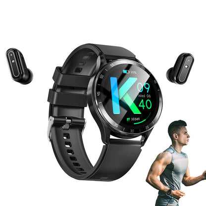 2-In-1 Bluetooth Smart Watch with Earphones For Android IOS