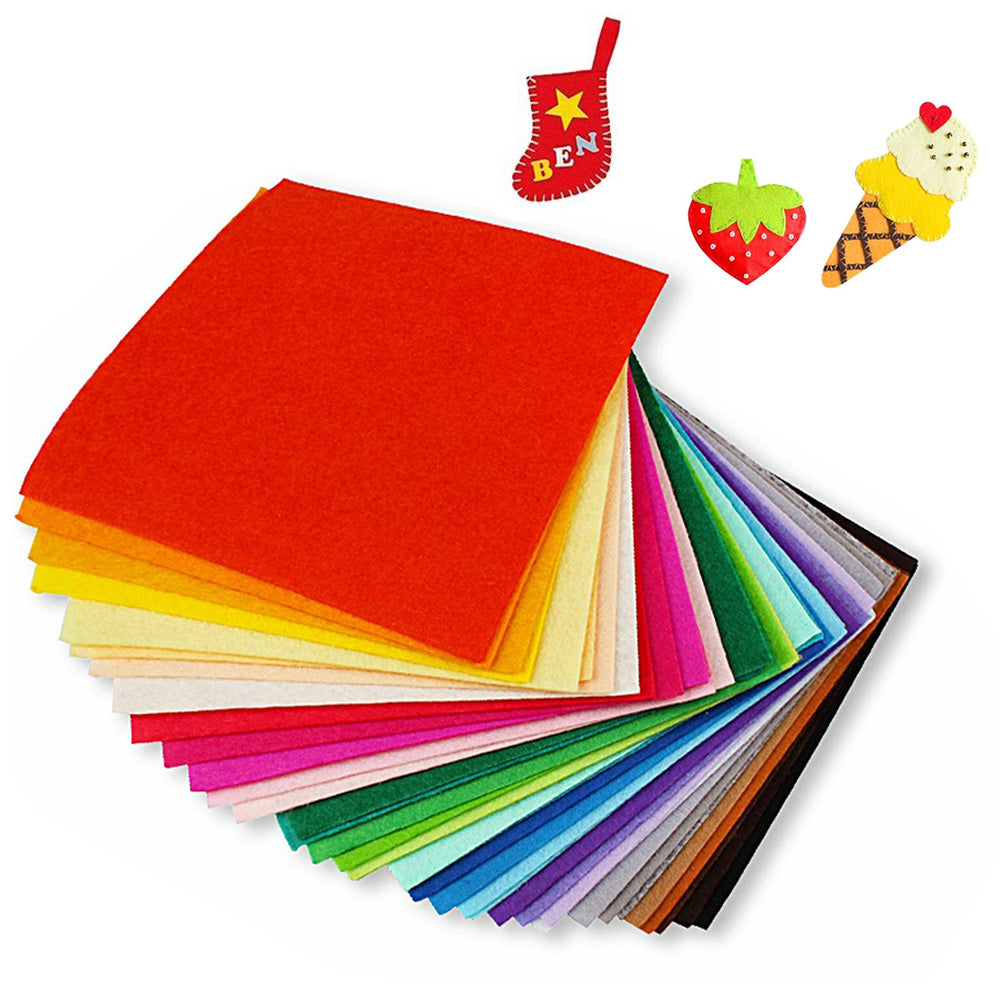 40Pcs Stiff Polyester Felt Fabric Sheets for Sewing and DIY Crafts