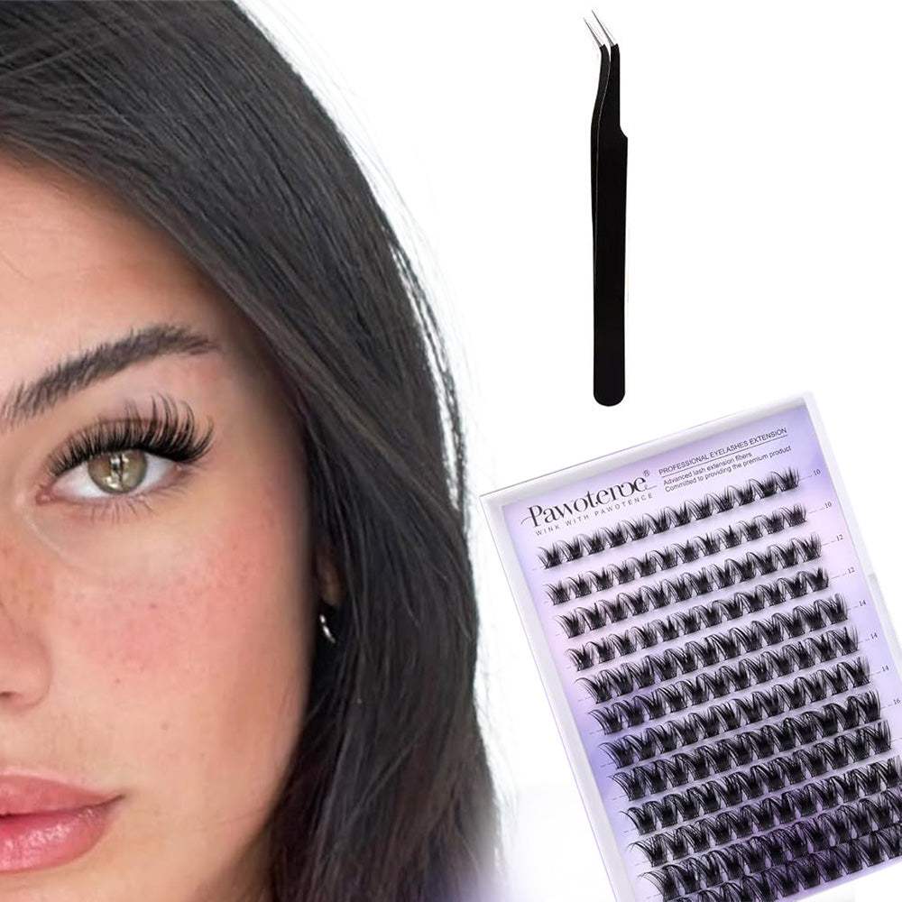 144 Pcs Wispy Cluster Eyelash Extensions 10-18mm DIY Lash Clusters