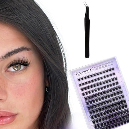 144 Pcs Wispy Cluster Eyelash Extensions 10-18mm DIY Lash Clusters