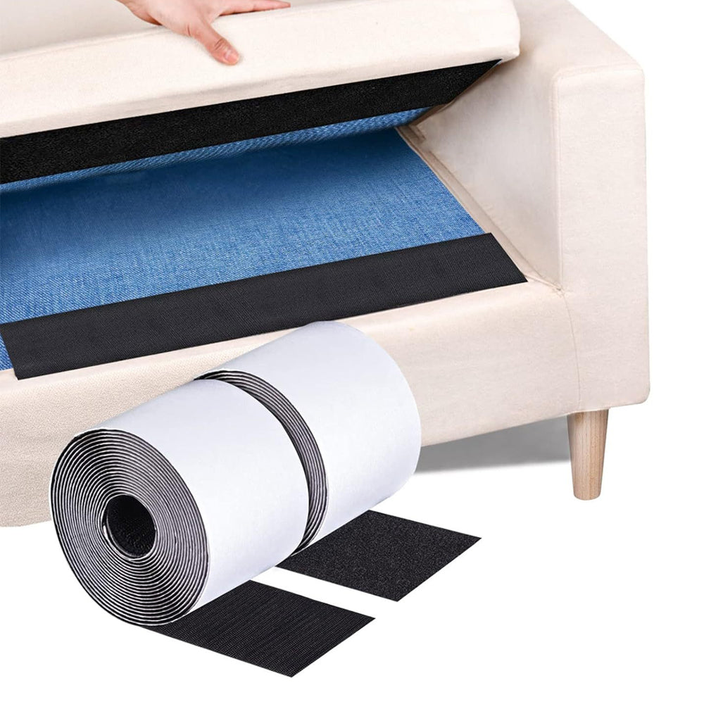 3-Meter Hook and Loop Tape Self-Adhesive for Couch Cushions Carpet Rugs