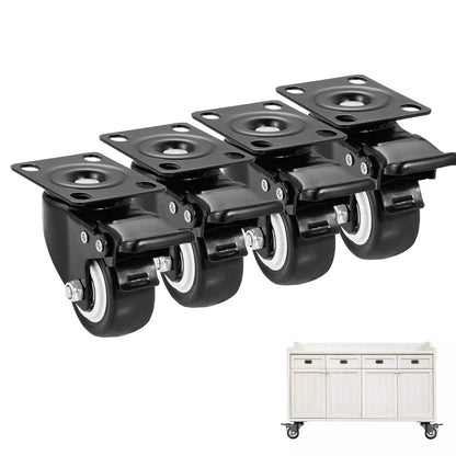 4 Pack 2 Inch Swivel Caster Wheels