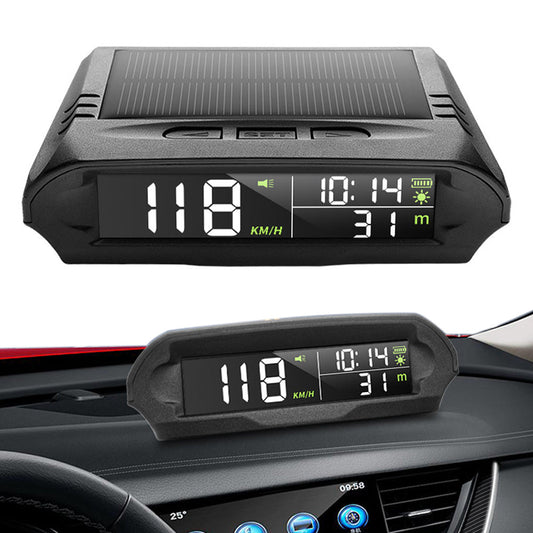 Wireless Car HUD HEAD-UP DISPLAY Universal GPS Solar Panel Digital Speedometer