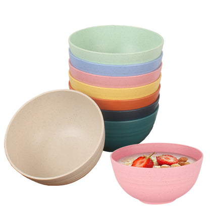 8-Piece Wheat Straw Cereal Bowls ââ‚?Durable, Microwave & Dishwasher Safe