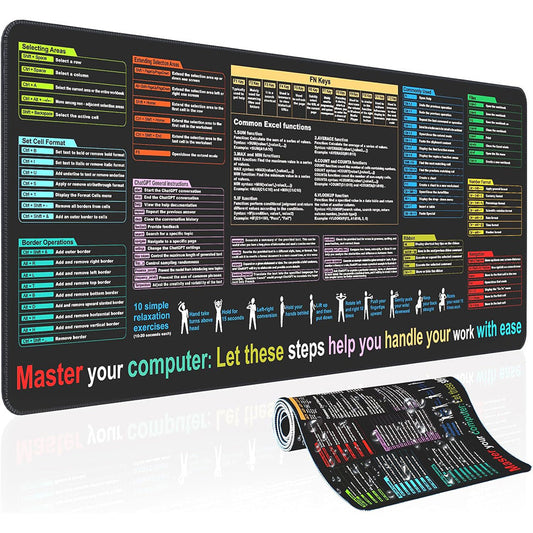 Excel/chatGPT/FN Keys Shortcuts Mouse Pad Keyboard Mat
