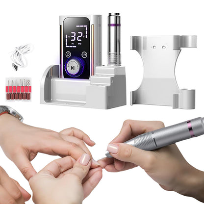 Portable 45000 RPM Rechargeable Electric Nail Drill File for Salon Home
