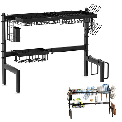 Adjustable Over-the-Sink Dish Drying Rack ¨C Kitchen Countertop Organizer