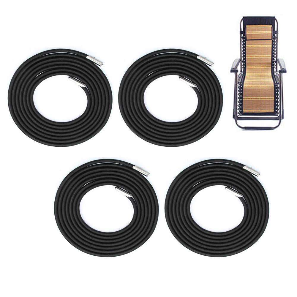 4Pcs Set Heavy Duty Bungee Cords Replacement Elastic Ropes for Lounge Chairs Folding Beds