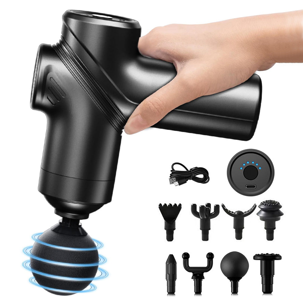 Massage Gun with 8 Replacement Heads Deep Tissue Massage Tool