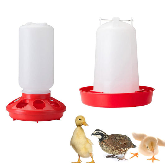 1L Chick Food Feeder and 1.5L Chicken Water Feeder Kit for Chick Aviaries