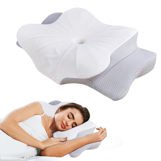 Memory Foam Cervical Pillow for Neck and Shoulder Ergonomic Neck Support Pillow for Side Back Stomach Sleepers