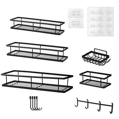 6 Pack Wall Mounted Shower Caddy Set